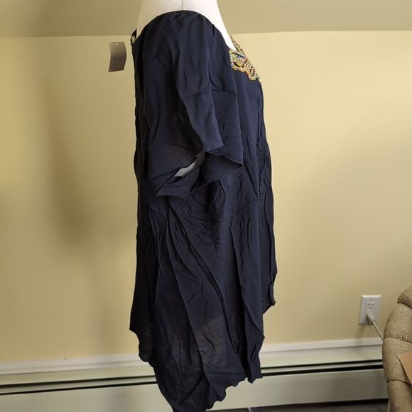 Cato Woman 22/24 Flutter Sleeve Beaded Blouse, NEW - Picture 4 of 10